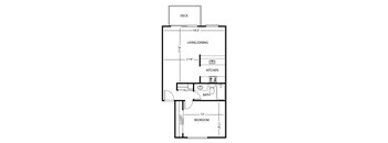 Vue Kirkland Apartments in Kirkland, Washington One Bedroom Floor Plan
