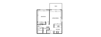 Vue Kirkland Apartments in Kirkland, Washington One Bedroom Floor Plan
