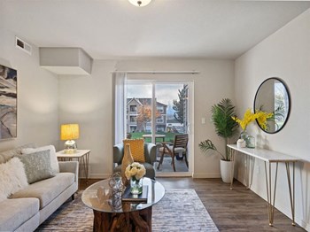 The Crossings at Chapel Hill Living Room with Private Patio The Crossings at Chapel Hill Living Room with Private Patio - Photo Gallery 4