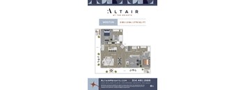 A floor plan for a residence at Altair at the Heights in Weston.