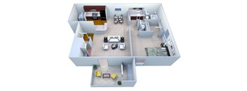 Walton Crossing Apartments A2 Floor Plan