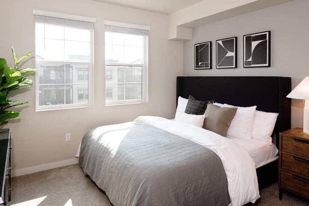 West End District Apartments in Beaverton, Oregon Model Bedroom