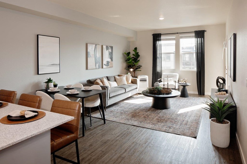 West End District Apartments in Beaverton, Oregon Model Living Room