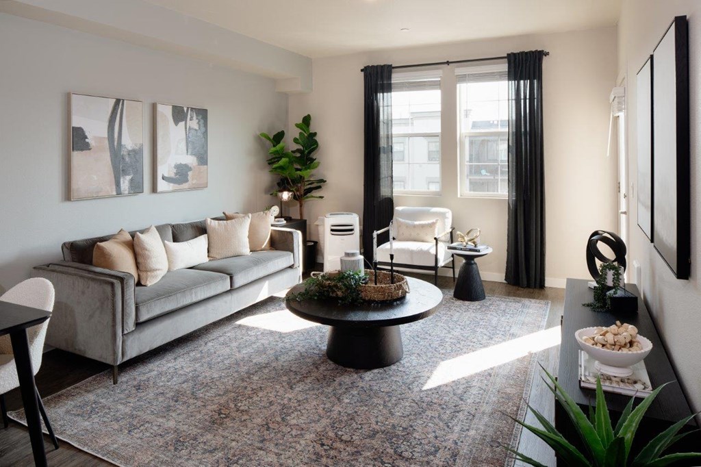 West End District Apartments in Beaverton, Oregon Model Living Room