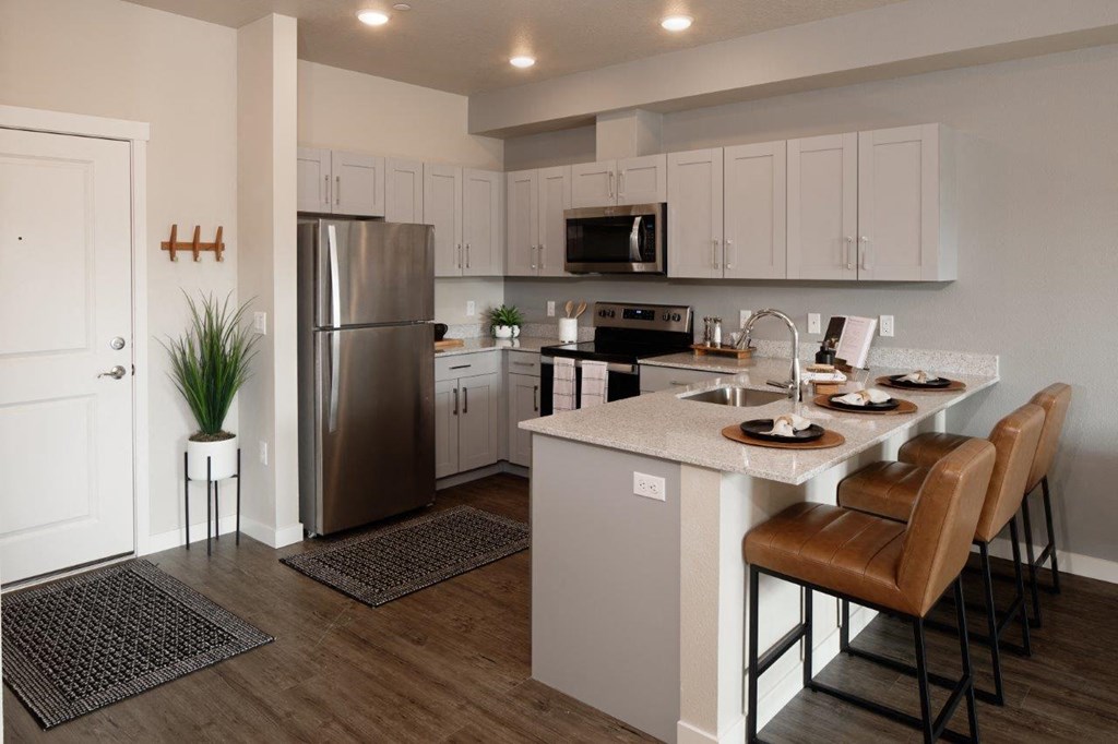 West End District Apartments in Beaverton, Oregon Model Kitchen