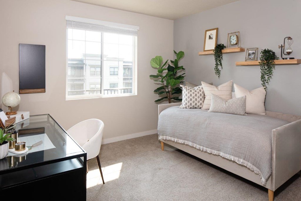 West End District Apartments in Beaverton, Oregon Model Bedroom