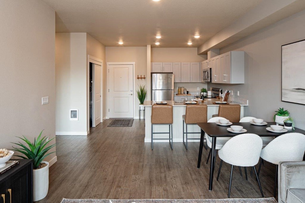 West End District Apartments in Beaverton, Oregon Model Living Room