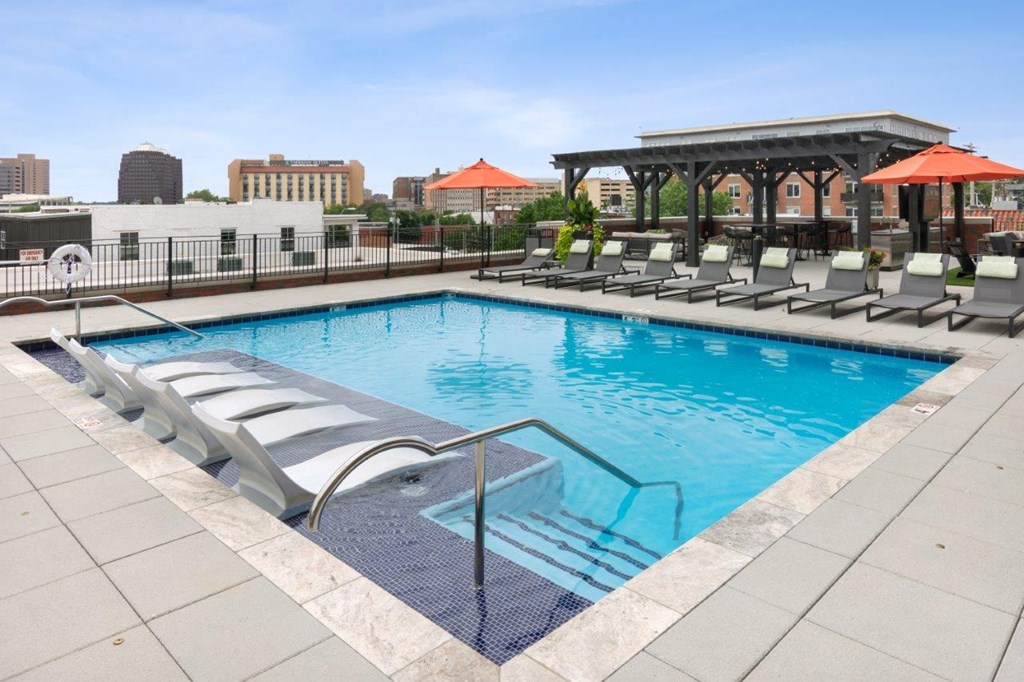 Alton Heights in Kansas City, Missouri Pool with Lounge Chairs
