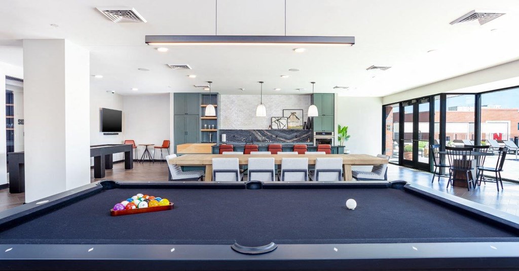 Alton Heights in Kansas City, Missouri Clubhouse Lounge with Pool Table