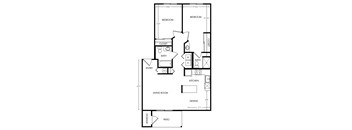 Westridge Apartments 2 Bed 2 Bath Floor Plan