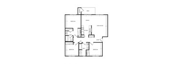 Westridge Apartments 3 Bed 2 Bath Floor Plan