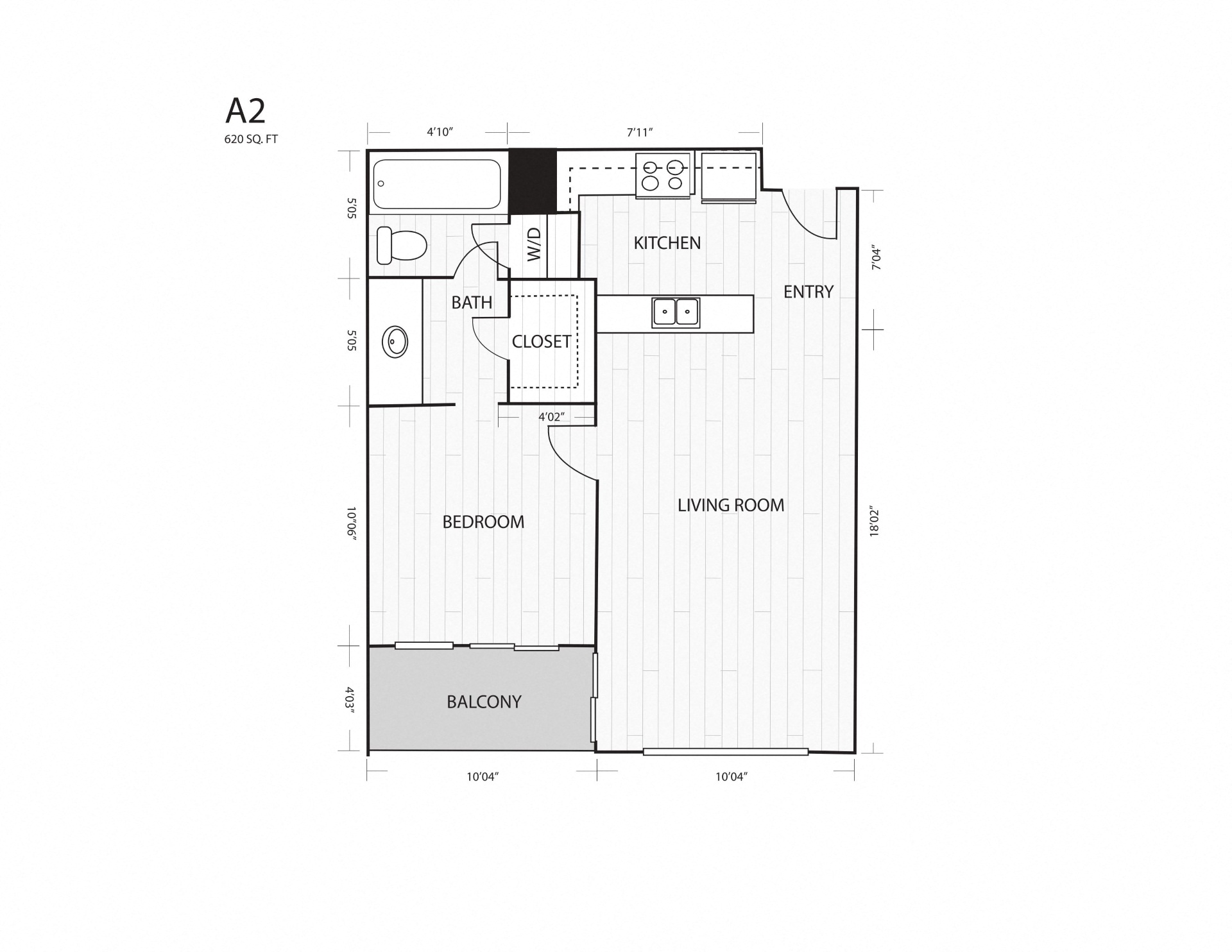 Whitney Uptown A2 Floor Plan