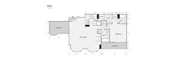 Whitney Uptown Apartments in Dallas, Texas PH4C Floor Plan
