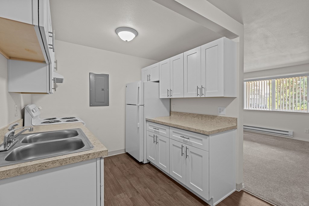 Wisteria Walk Apartments in Lakewood, Washington Kitchen and Living Room