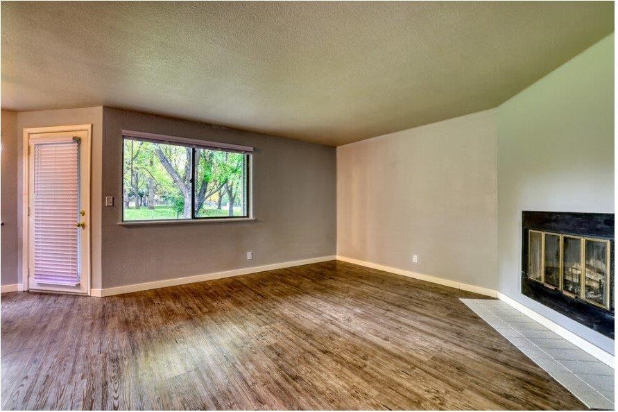 Woodbine Apartments in Boise, Idaho Living Room with Fireplace