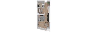 Yard Apartments Studio C Floor Plan