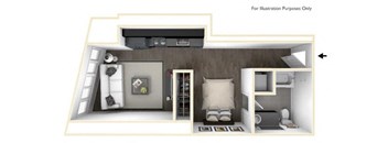 Yard Apartments Studio D Floor Plan