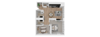 Yard Apartments 1 Bed 1 Bath K Penthouse A Floor Plan