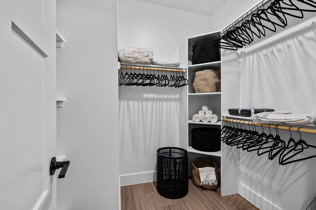 walk-in closet at Lenox Grand, Austin, 78727