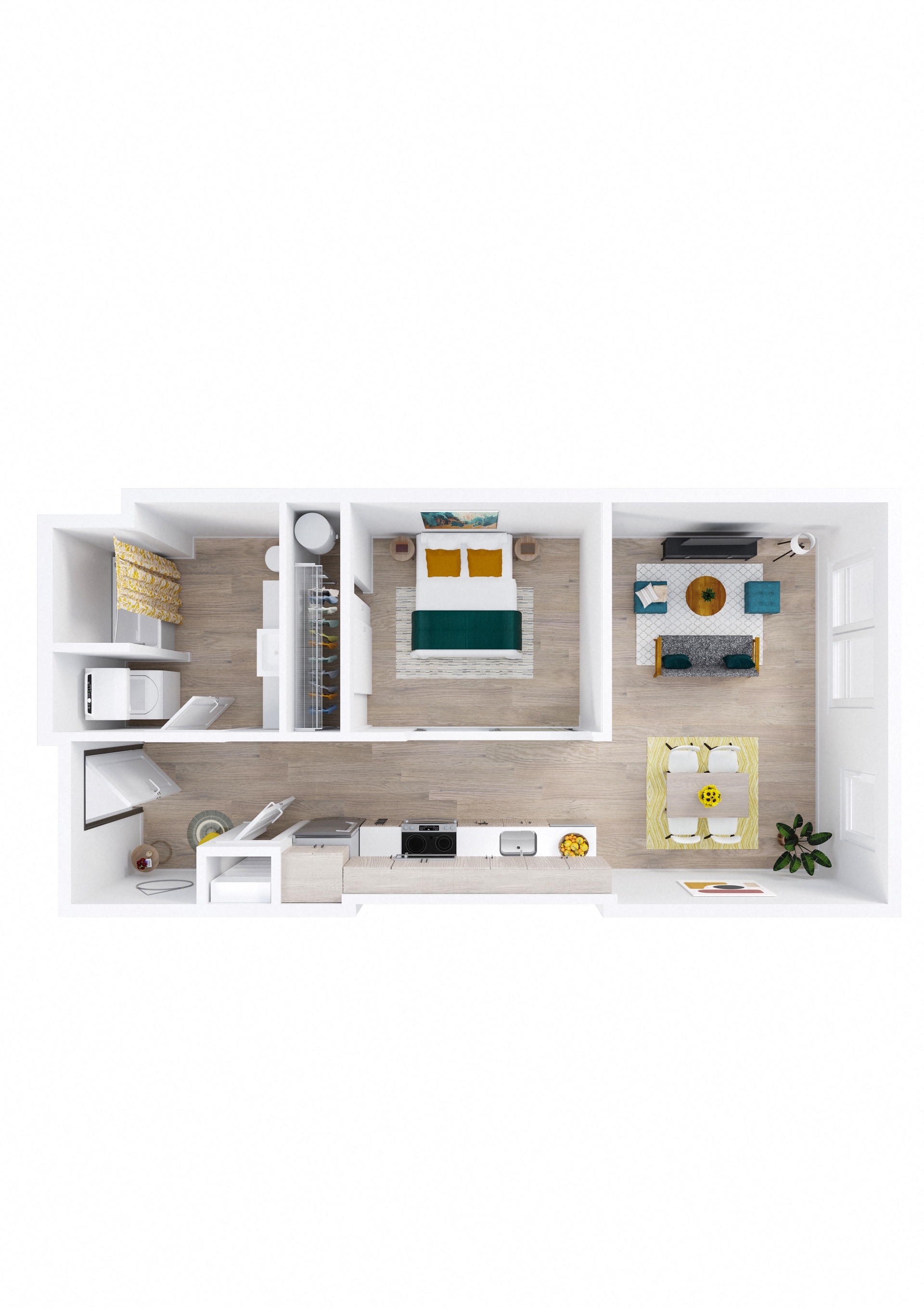 Zinnia Apartments in Shoreline, Washington A3 Floor Plan