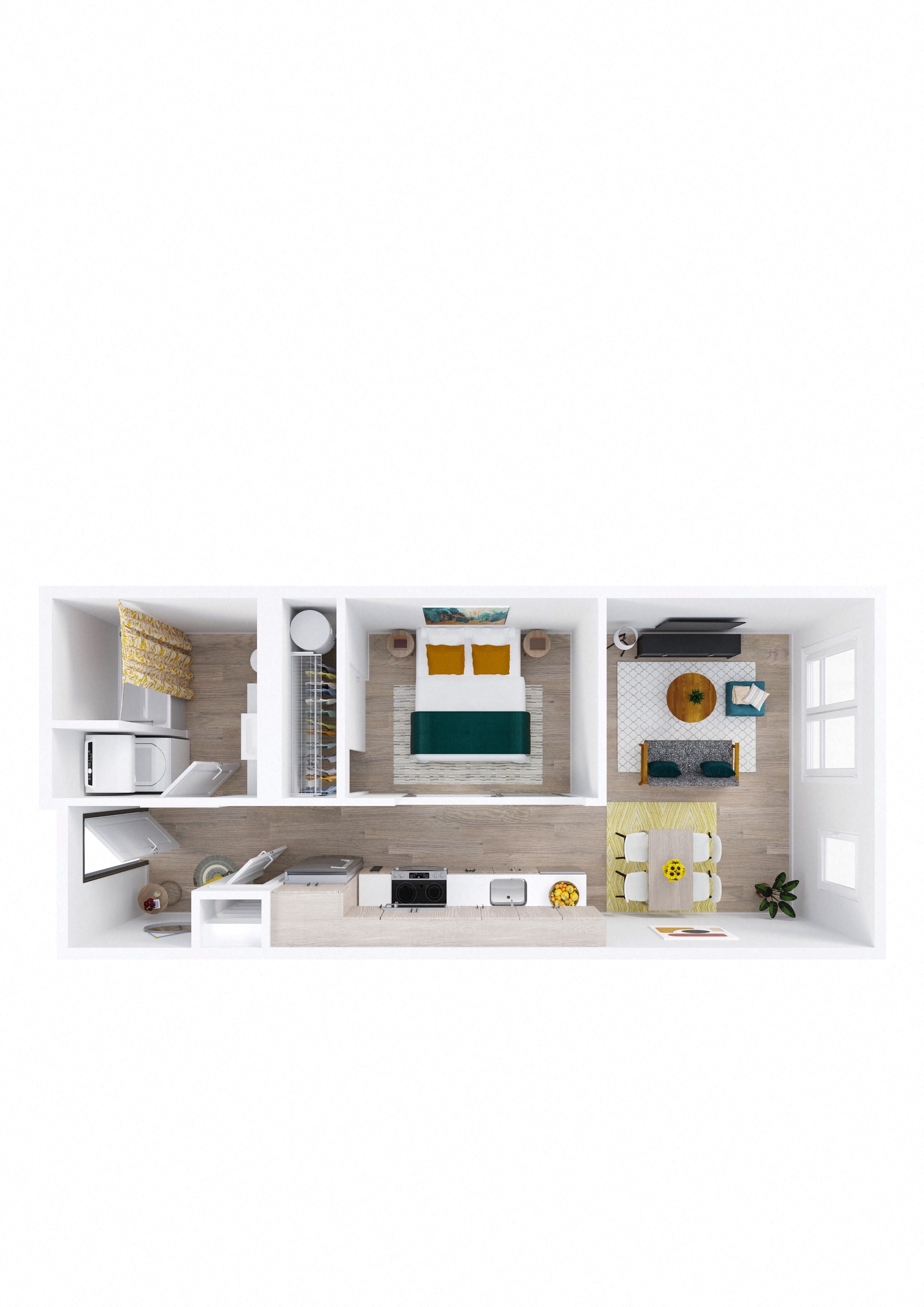 Zinnia Apartments in Shoreline, Washington A2 Floor Plan