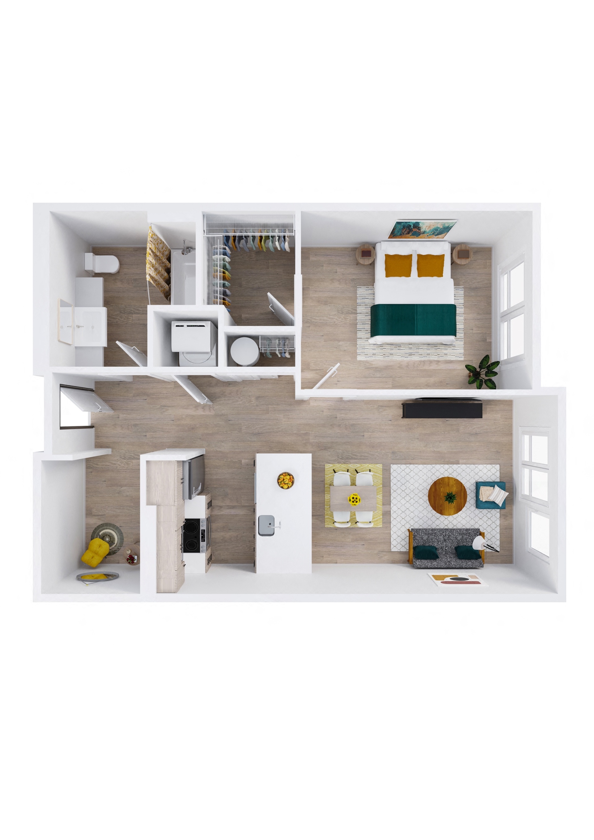 Zinnia Apartments in Shoreline, Washington B2 MFTE Floor Plan