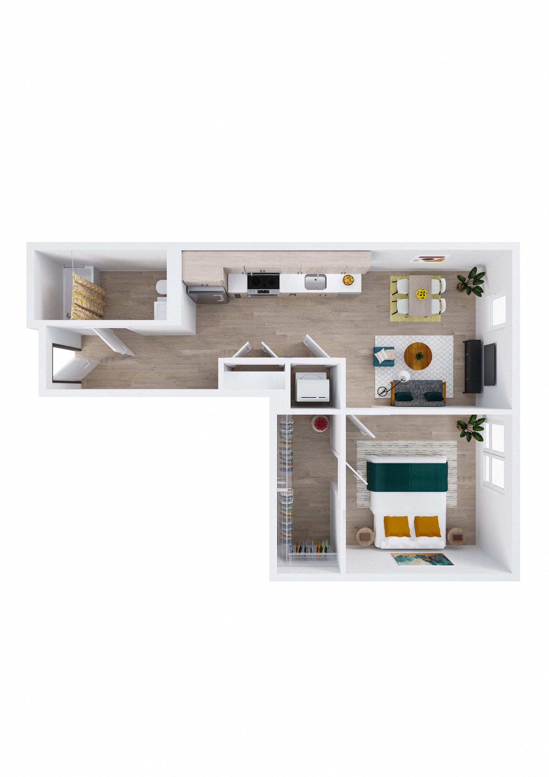 Zinnia Apartments in Shoreline, Washington B5 Floor Plan