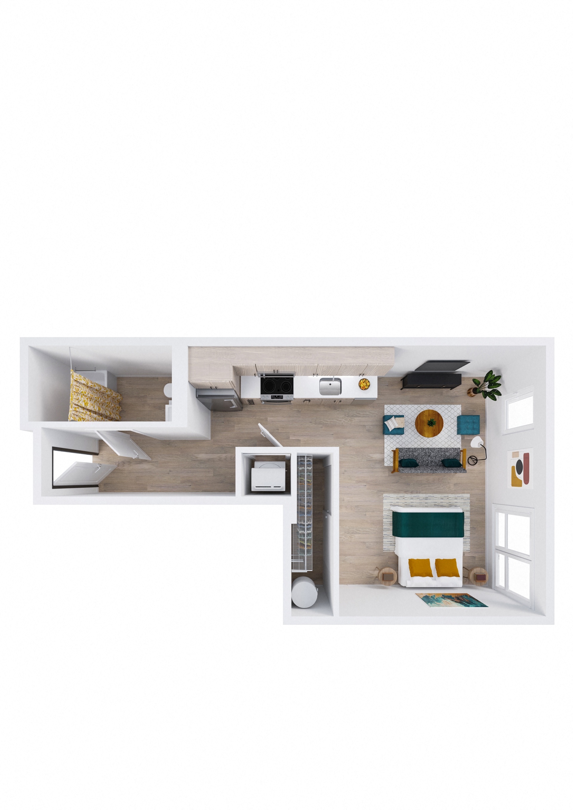 Zinnia Apartments in Shoreline, Washington A4 MFTE Floor Plan