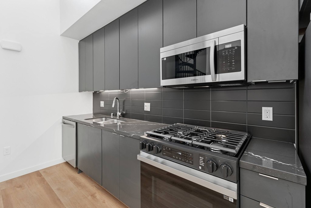 OnyxOnPark_SanDiego_CA_Vacant_Penthouse_A_A modern kitchen with a stove and microwave.