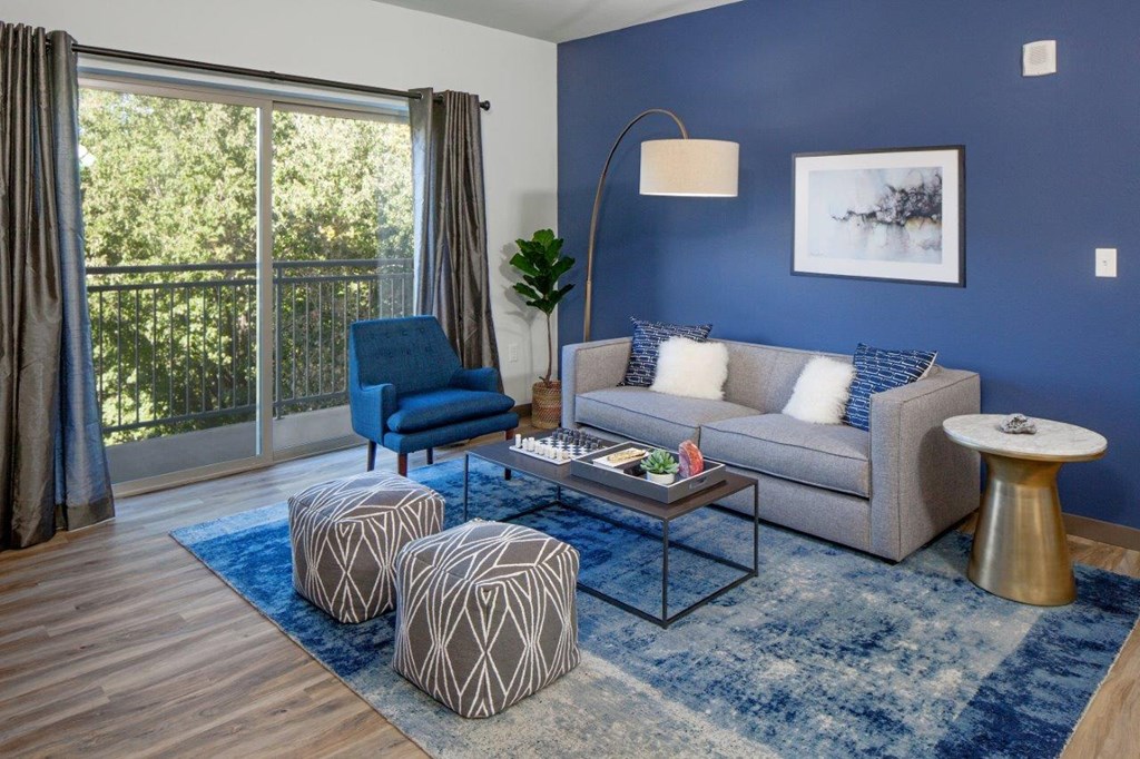 Boathouse Apartments Model Living Room