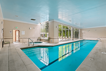 Keeler's Corner Apartments Indoor Lap Pool and Spa Area