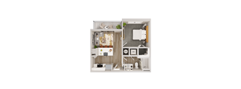 Lenox Bayside 3D Floor Plan A1 ALT
