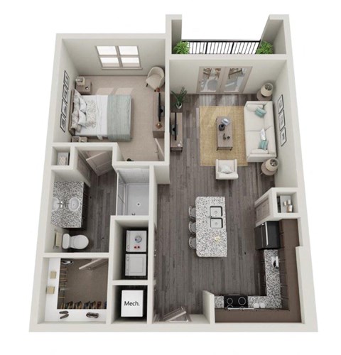 Cromwell at Plum Creek Apartments A2 Floor Plan