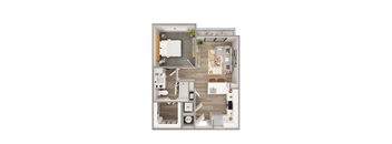 Lenox Bayside 3D Floor Plan A2 ALT
