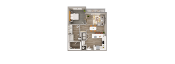 Lenox Bayside 3D Floor Plan A6 ALT