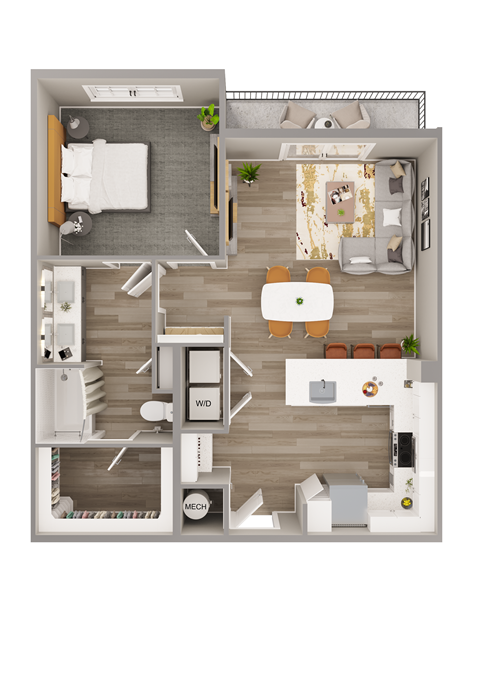 Lenox Bayside 3D Floor Plan A6 ALT