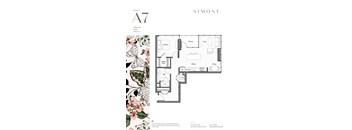 floor plan of 55 north luxury apartments to rent in the north end of boston