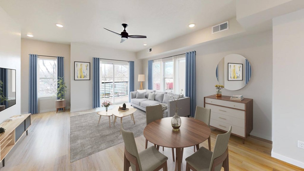 Alpine Landing Townhomes in Garden City, Idaho Model Living Room