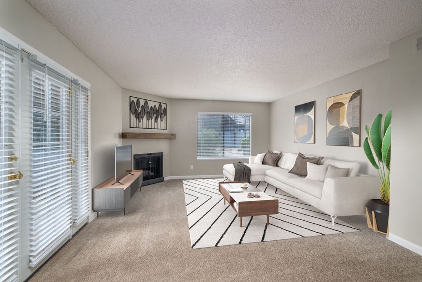 Ascent on Steamboat Apartments Renovated Model Living Room Ascent on Steamboat Apartments Renovated Model Living Room