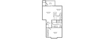 Keyway Apartments 2D Floor Plans - one bedroom