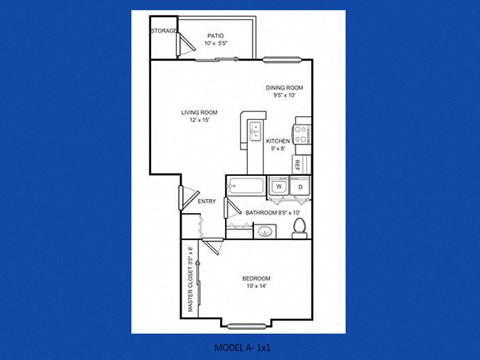 Keyway Apartments in Port Orchard, Washington One Bedroom Floor Plan