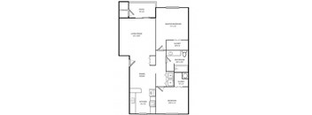 Keyway Apartments 2D Floor Plans - 2 Bedroom A