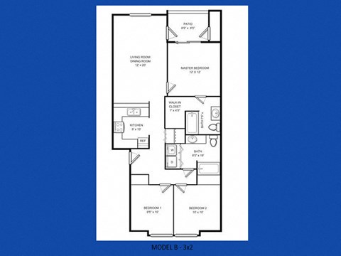 Keyway Apartments in Port Orchard, Washington Three Bedroom Floor Plan