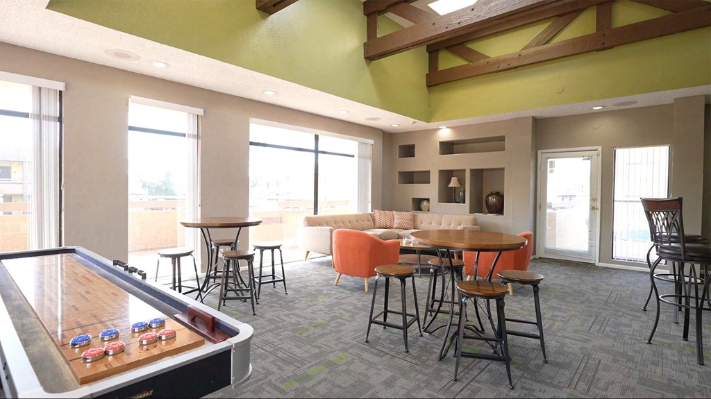 Avalon Hills Clubhouse Lounge with Shuffleboard