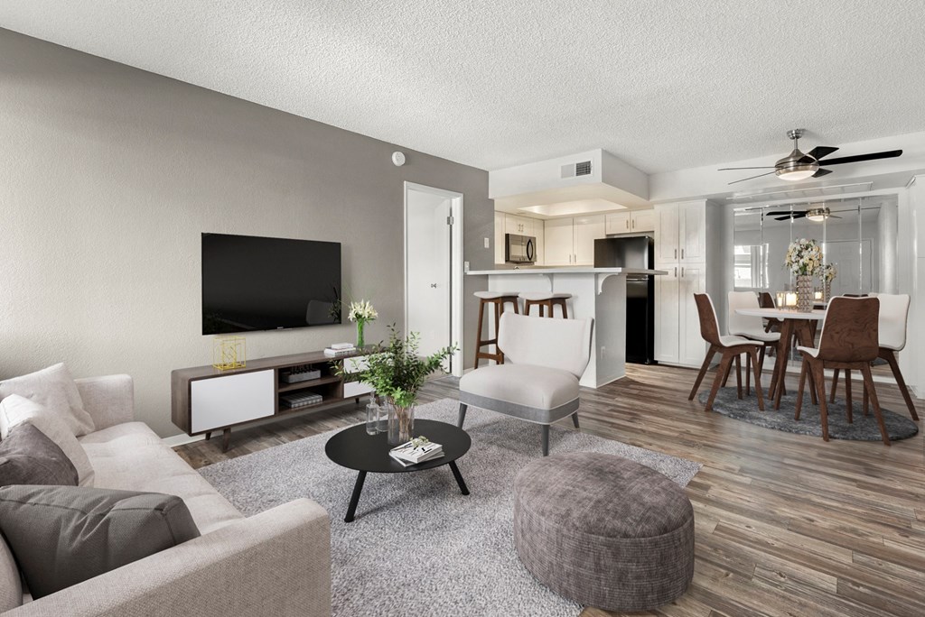 Avalon Hills Model Living Room and Kitchen