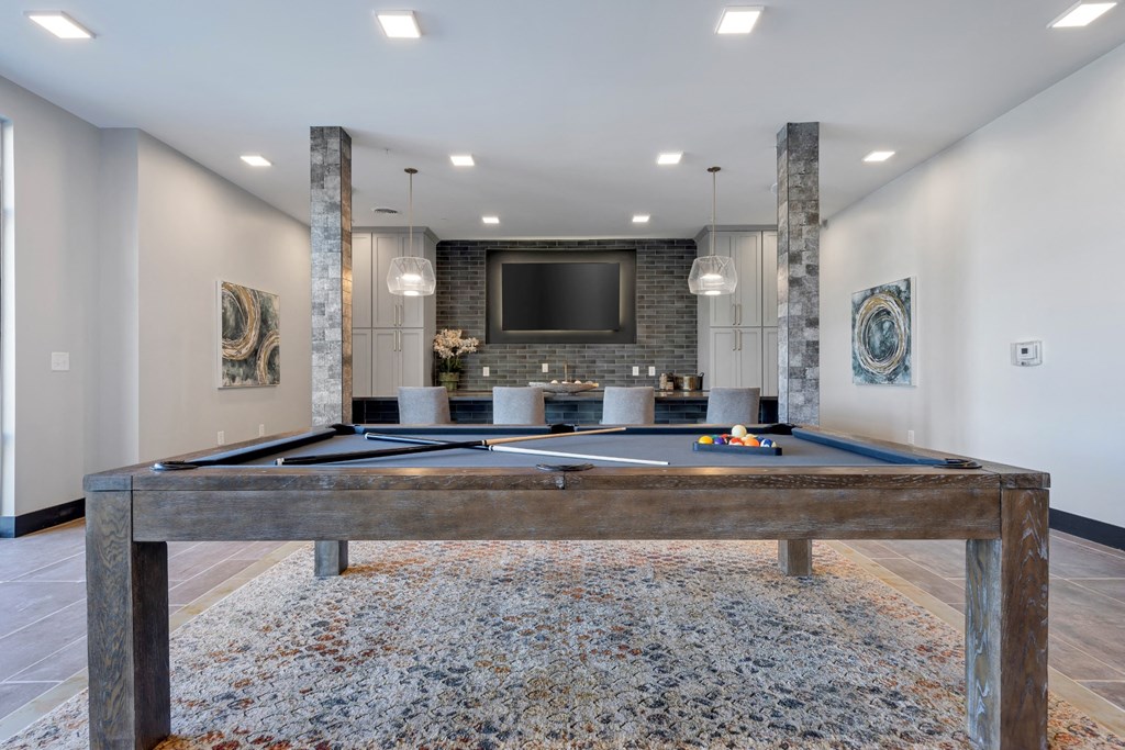 Avenue64 Luxury Apartments in O'Fallon, Missouri Clubhouse Lounge with Pool Table