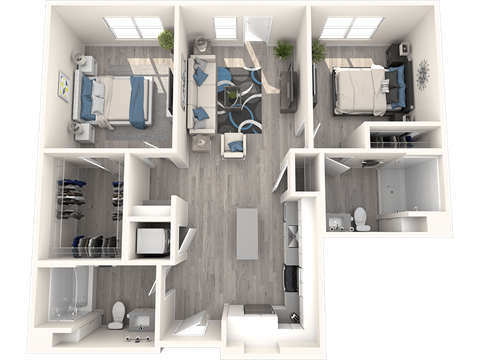 Park on First B2.2 3D Floor Plan