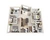 Waterscape at Juanita Village Apartments B2AD Floor Plan Waterscape at Juanita Village Apartments B2AD Floor Plan