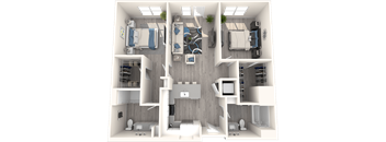 Park on First B3.1 3D Floor Plan