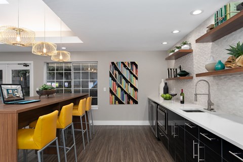 Novela Apartments Clubhouse Counter and Sink